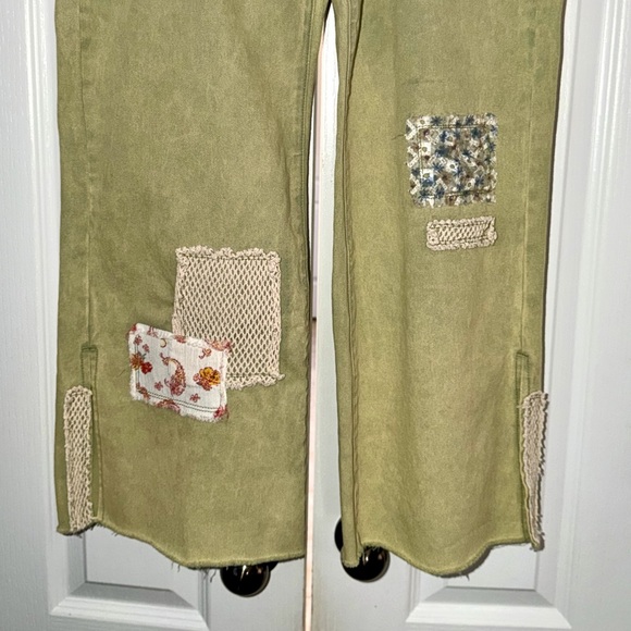 🌿POL Olive Patchwork Casual Pants - Picture 4 of 6